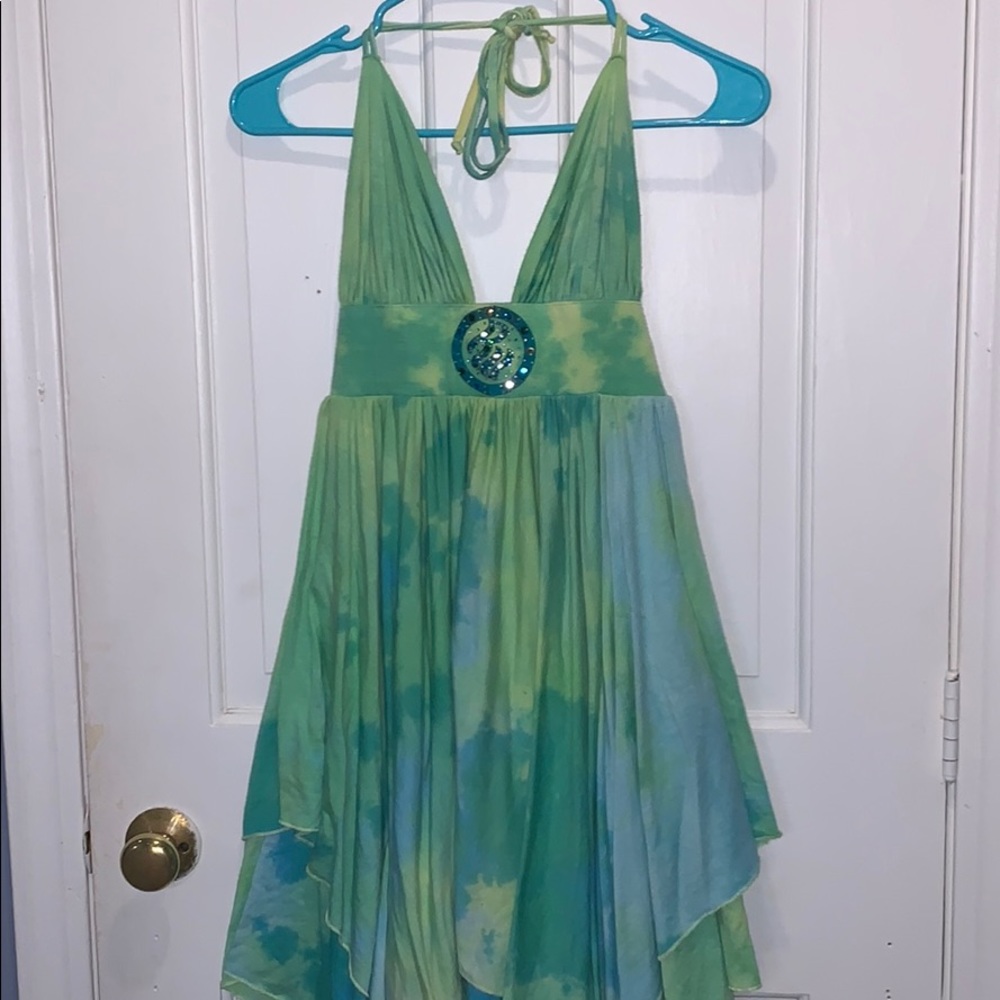 Tie dye  halter dress